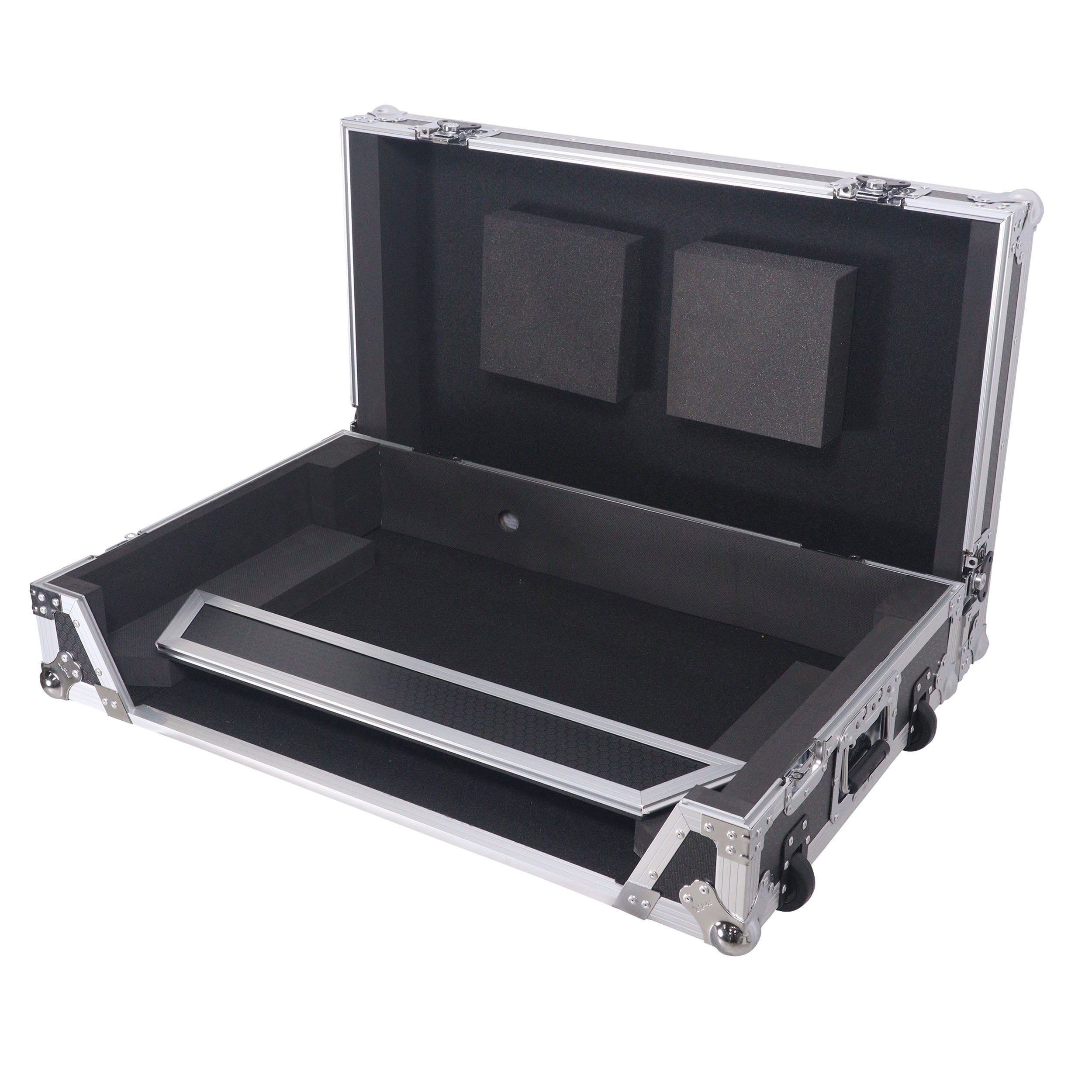 ProX ATA Flight Style Road Case For RANE Four or RANE Performer DJ Controller with 1U Rack Space and Wheels