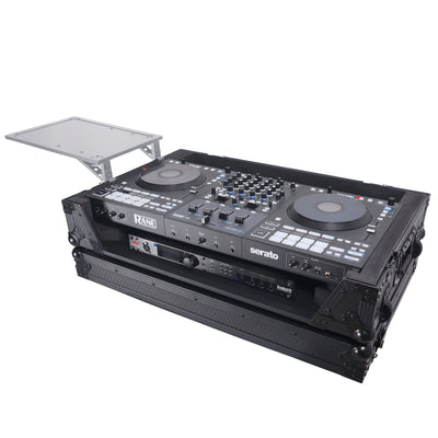 ProX ATA Flight Style Road Case For RANE Four or RANE Performer DJ Controller with 1U Rack Space and Wheels - Black Finish