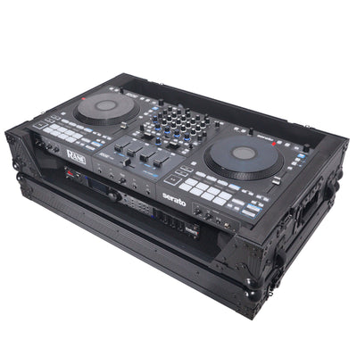 ProX ATA Flight Style Road Case For RANE Four or RANE Performer DJ Controller with 1U Rack Space and Wheels - Black Finish