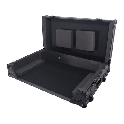 ProX ATA Flight Style Road Case For RANE Four or RANE Performer DJ Controller with 1U Rack Space and Wheels - Black Finish