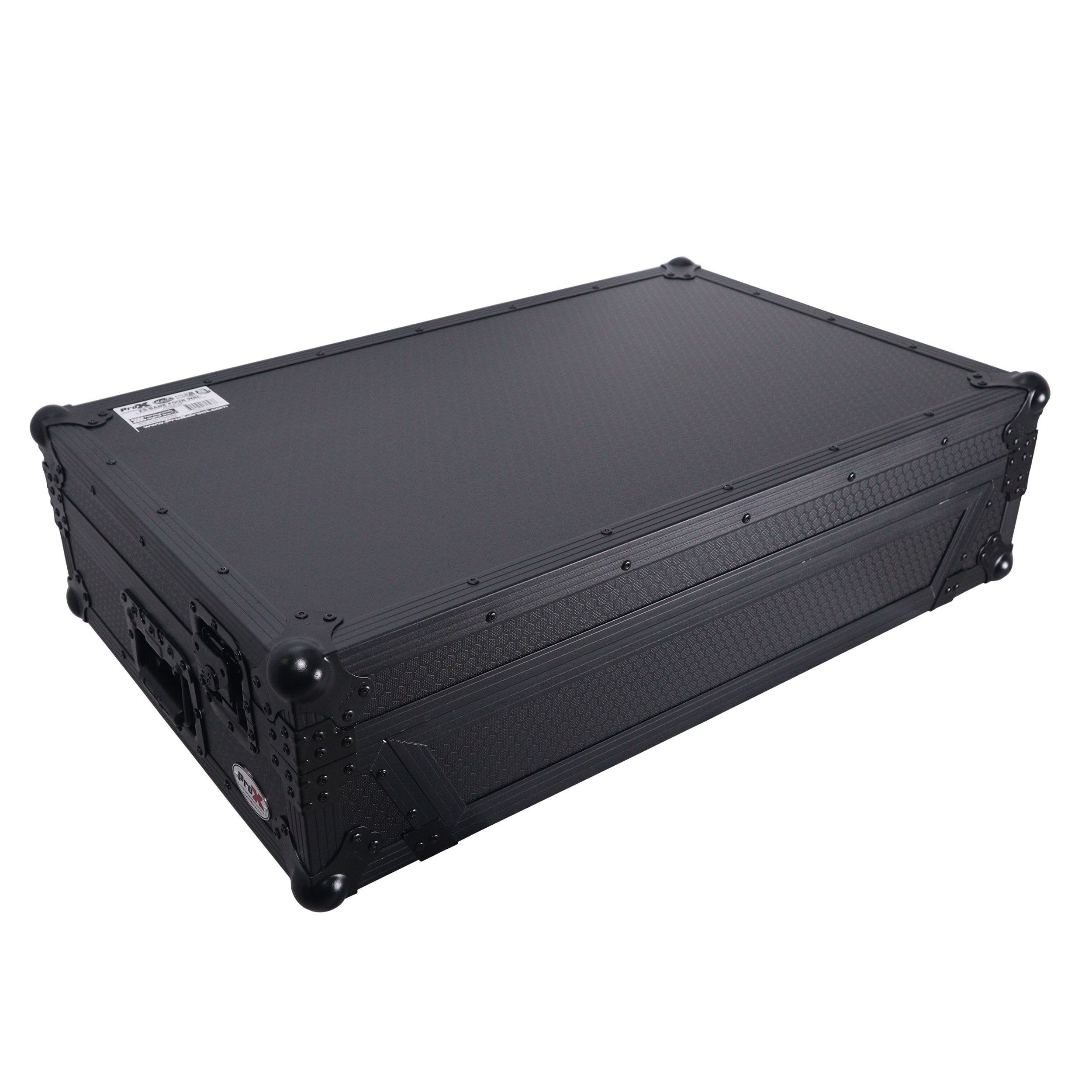 ProX ATA Flight Style Road Case For RANE Four or RANE Performer DJ Controller with 1U Rack Space and Wheels - Black Finish