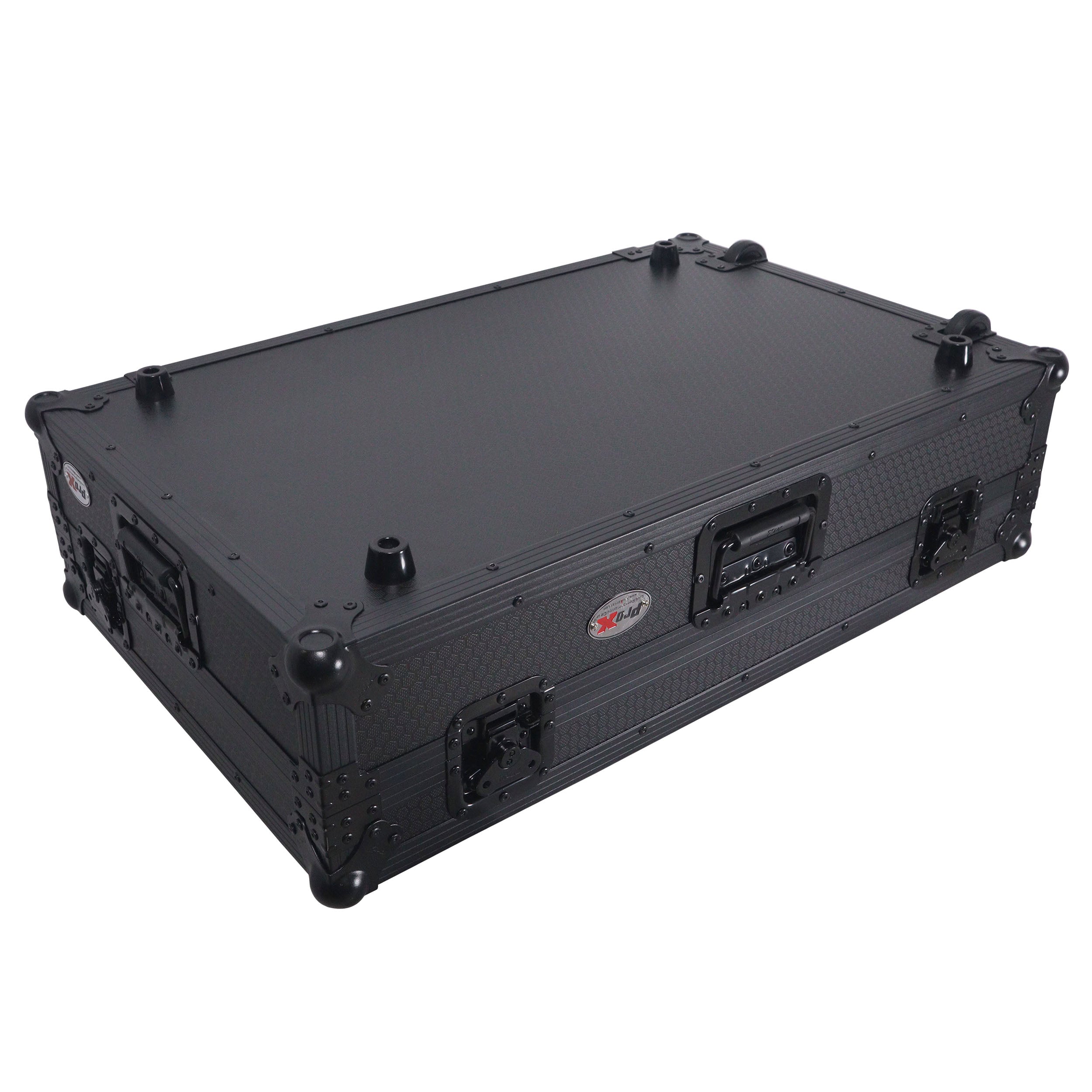 ProX ATA Flight Style Road Case For RANE Four or RANE Performer DJ Controller with 1U Rack Space and Wheels - Black Finish