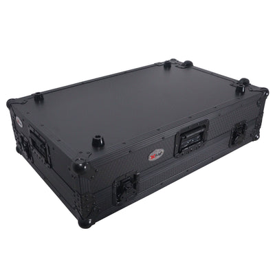 ProX ATA Flight Style Road Case For RANE Four or RANE Performer DJ Controller with 1U Rack Space and Wheels - Black Finish