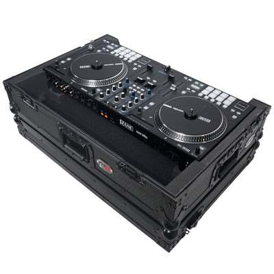 ProX Flight Case For RANE ONE DJ Controller with 1U Rack and Wheels - Black Finish