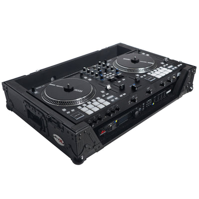 ProX Flight Case For RANE ONE DJ Controller with 1U Rack and Wheels - Black Finish