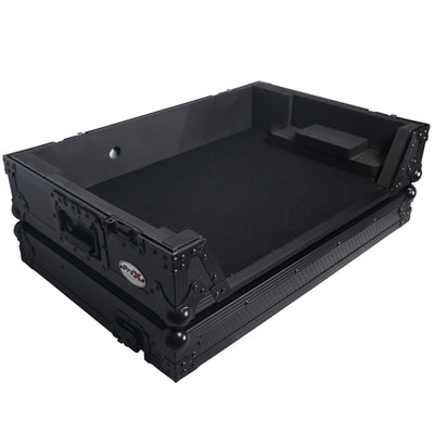 ProX Flight Case For RANE ONE DJ Controller with 1U Rack and Wheels - Black Finish