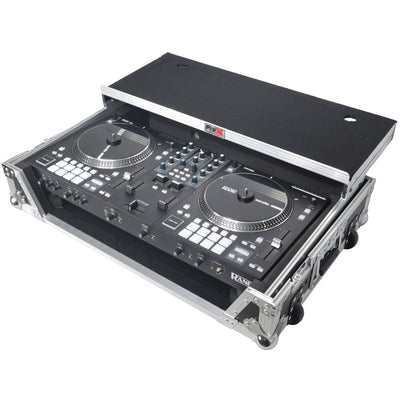 ProX Flight Case For RANE ONE DJ Controller with Sliding Laptop Shelf, 1U Rack, and Wheels