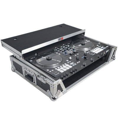 ProX Flight Case For RANE ONE DJ Controller with Sliding Laptop Shelf, 1U Rack, and Wheels