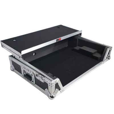ProX Flight Case For RANE ONE DJ Controller with Sliding Laptop Shelf, 1U Rack, and Wheels