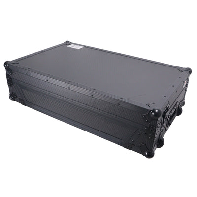 ProX Flight Case For RANE SYSTEM ONE Dj Controller Sliding Laptop Shelf & Wheels Black on Black LED Kit 1U