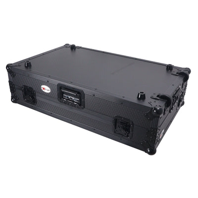 ProX Flight Case For RANE SYSTEM ONE Dj Controller Sliding Laptop Shelf & Wheels Black on Black LED Kit 1U