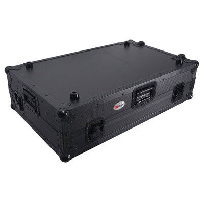 ProX Flight Case For RANE SYSTEM ONE Dj Controller Sliding Laptop Shelf & Wheels Black on Black LED Kit 1U