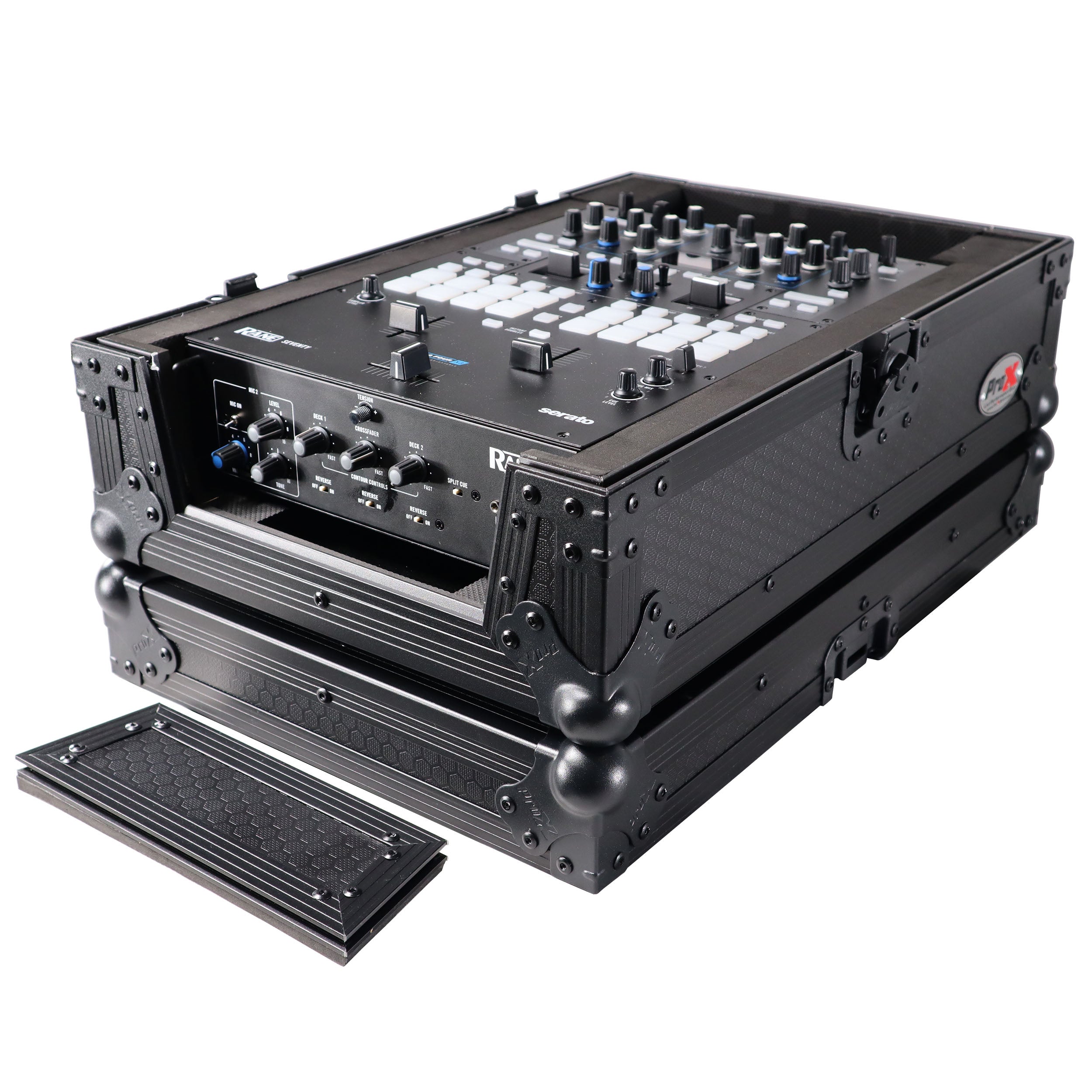 ProX Flight Case for Rane Seventy-Two 72 and Rane Seventy DJ Mixer | Black on Black