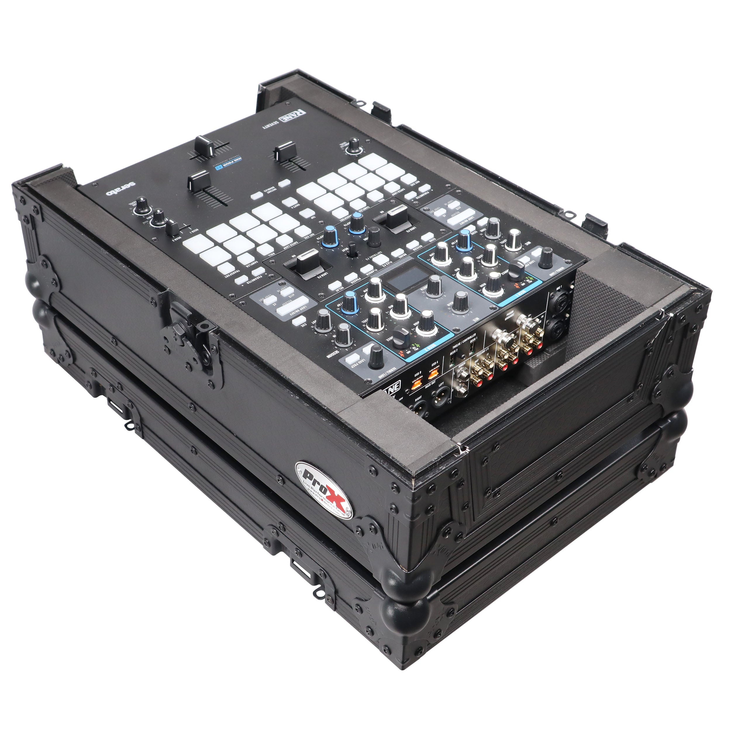 ProX Flight Case for Rane Seventy-Two 72 and Rane Seventy DJ Mixer | Black on Black
