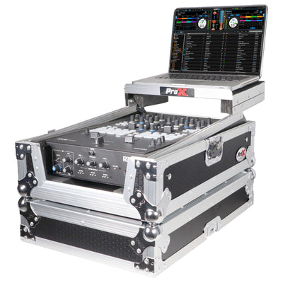 ProX 11" DJ Mixer Road Case W/Laptop Shelf for Rane Seventy-Two 72 and Rane Seventy