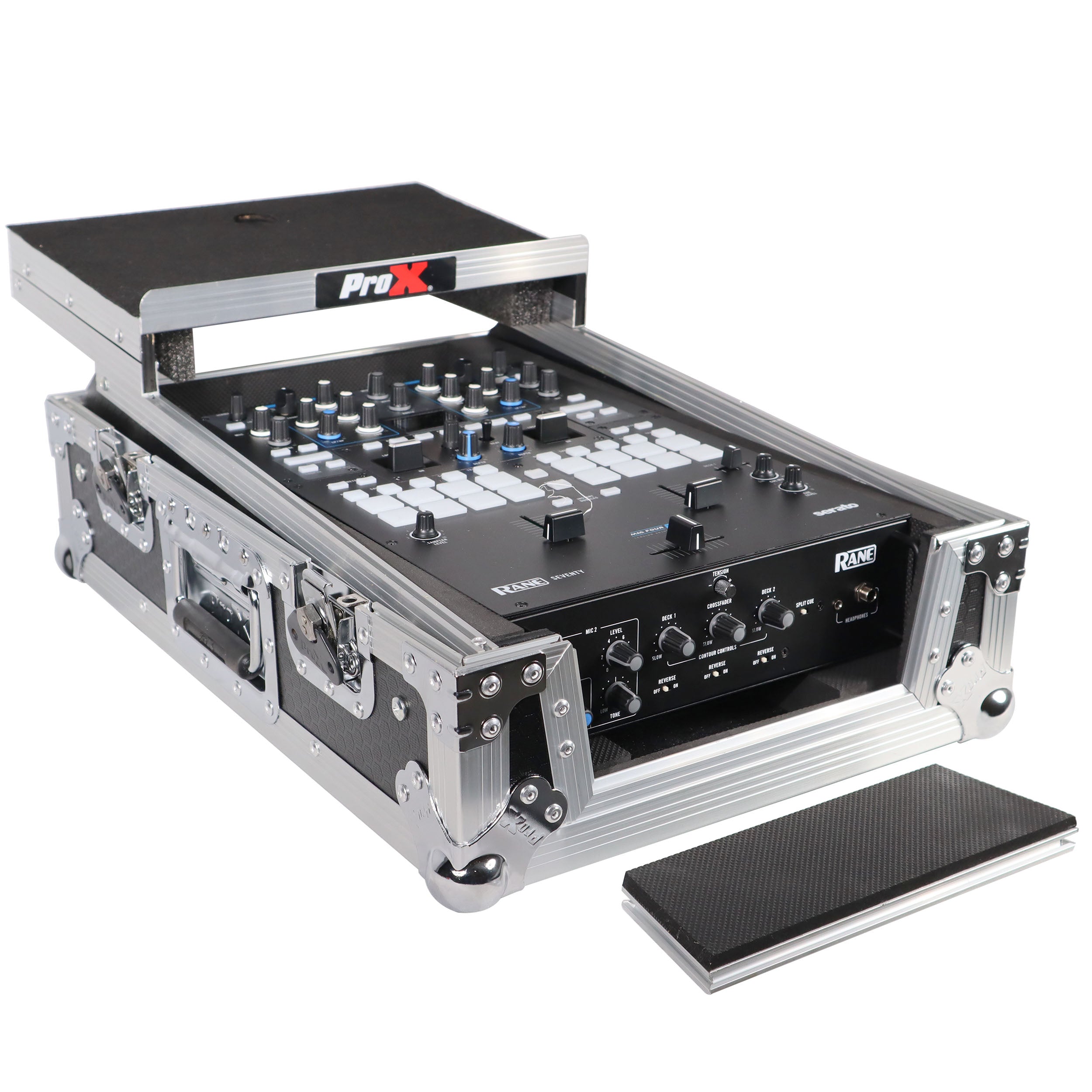 ProX 11" DJ Mixer Road Case W/Laptop Shelf for Rane Seventy-Two 72 and Rane Seventy
