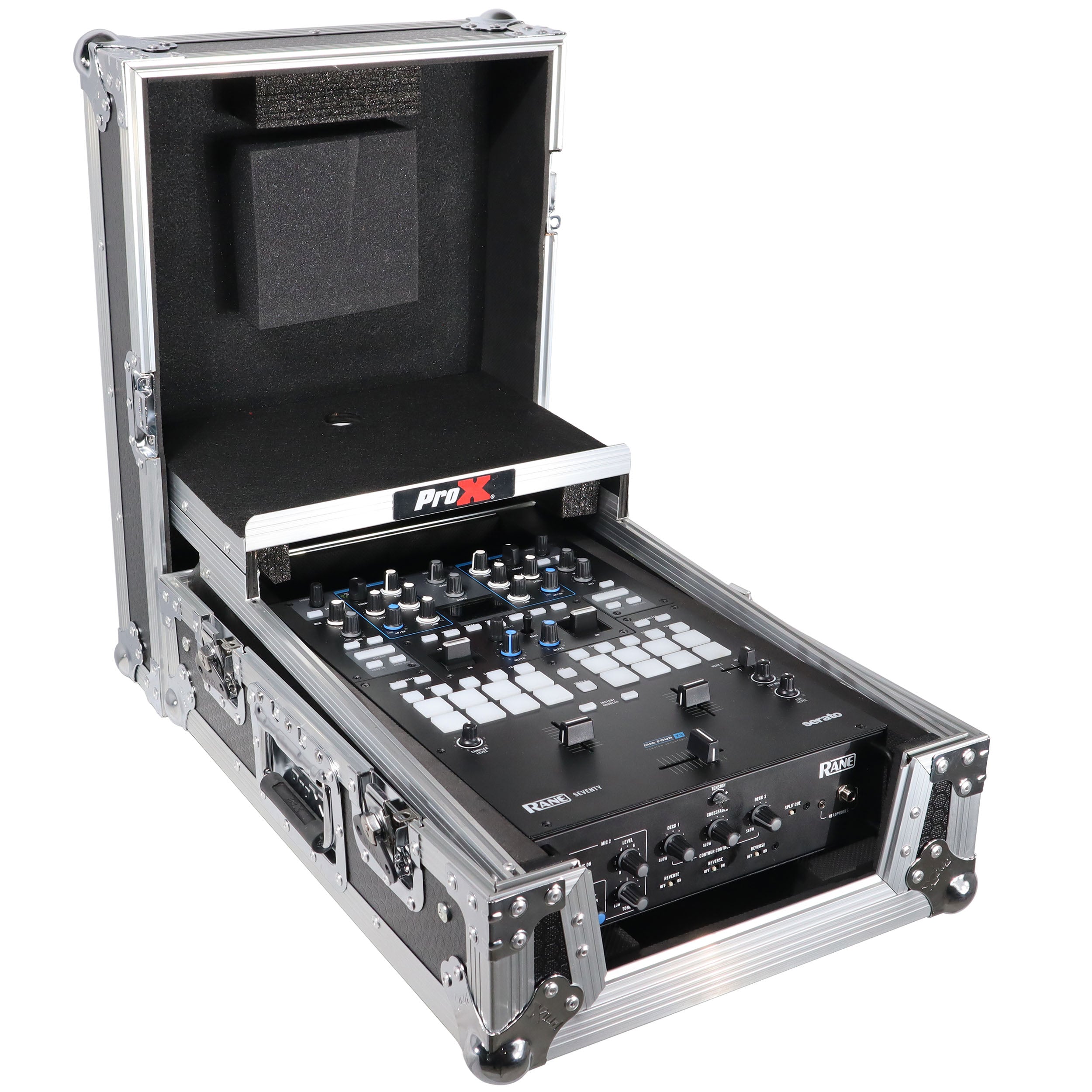ProX 11" DJ Mixer Road Case W/Laptop Shelf for Rane Seventy-Two 72 and Rane Seventy