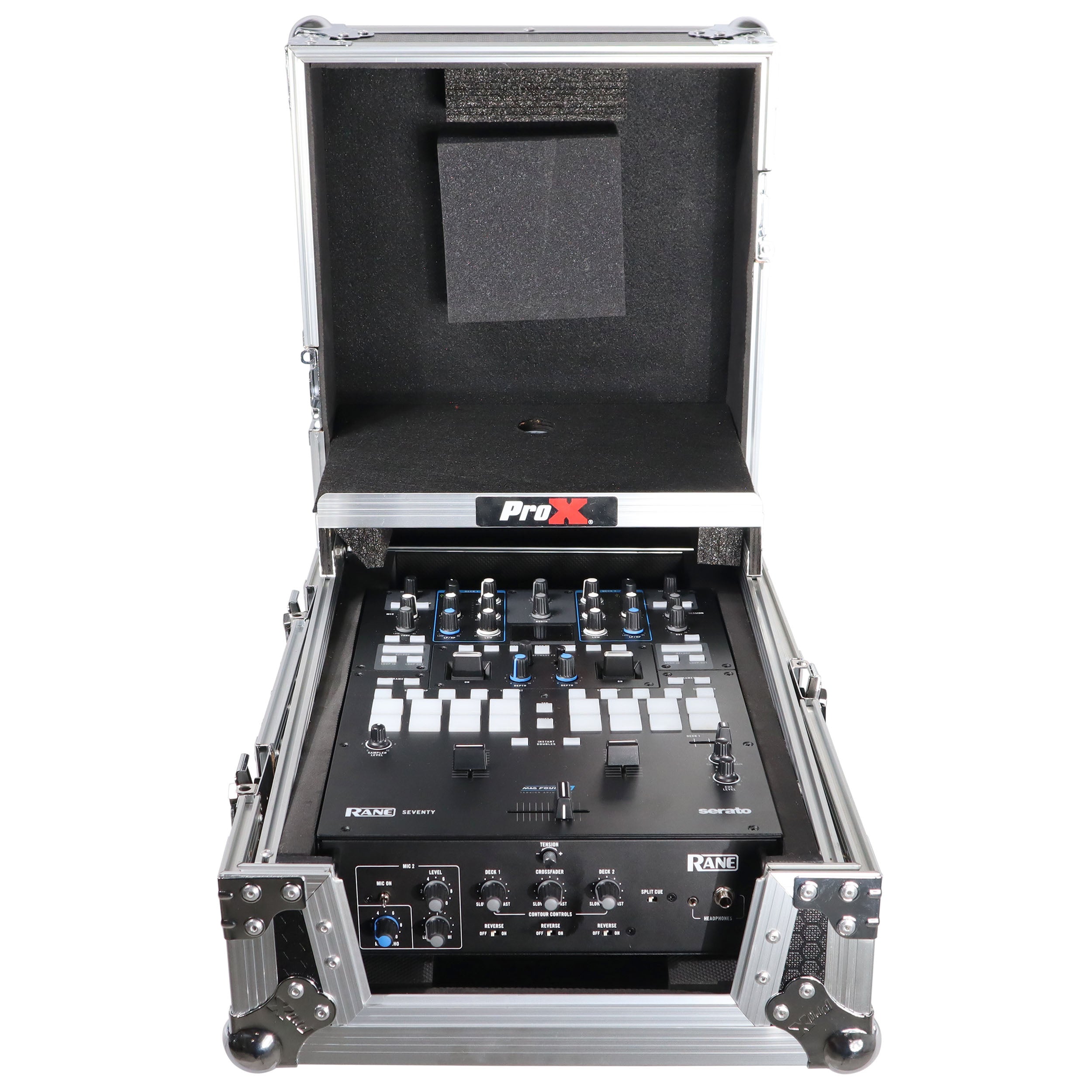 ProX 11" DJ Mixer Road Case W/Laptop Shelf for Rane Seventy-Two 72 and Rane Seventy
