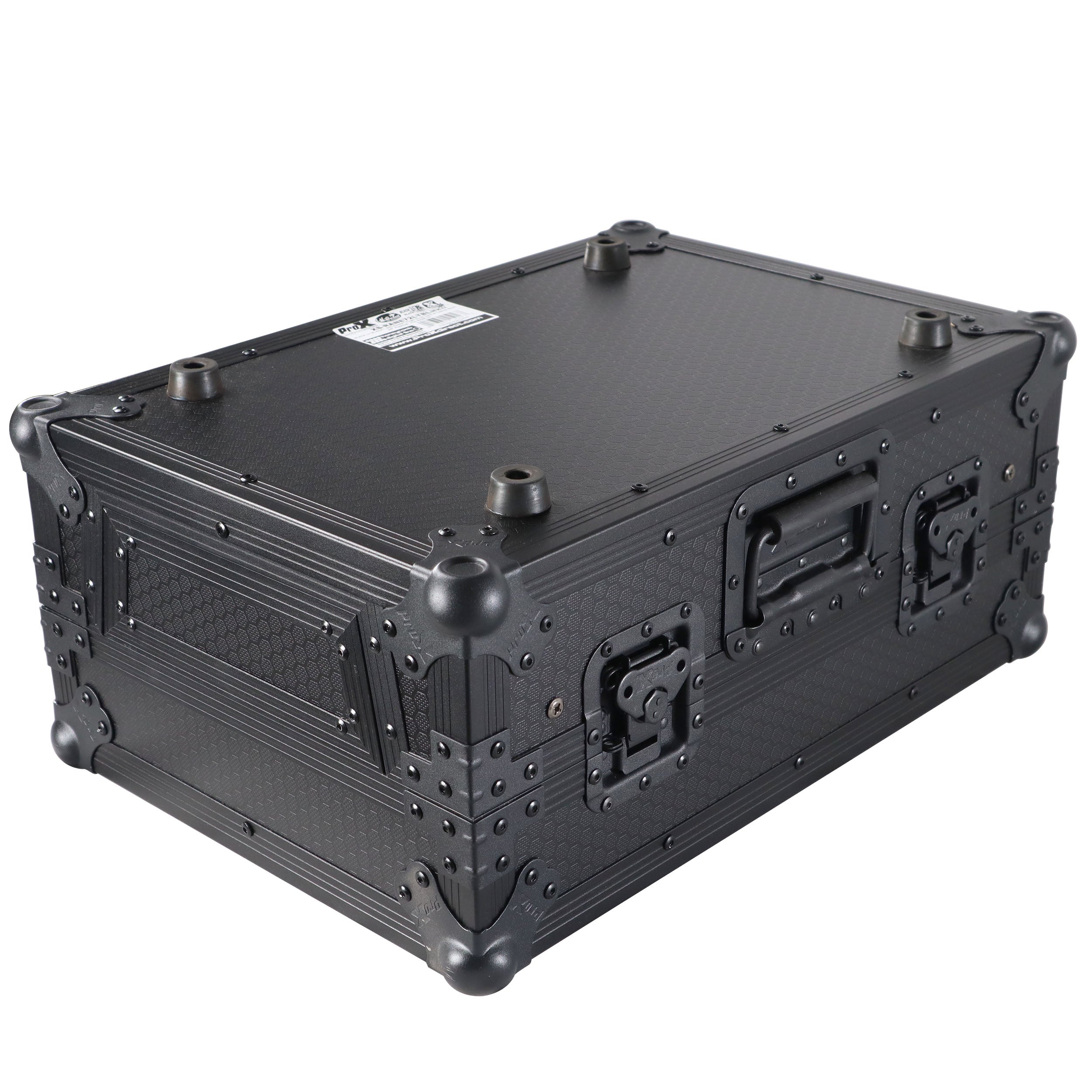 ProX 11" DJ Mixer Road Case W/Laptop Shelf for Rane Seventy-Two 72 and Rane Seventy (Black on Black)