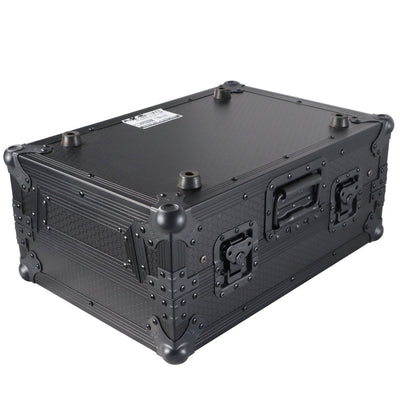 ProX 11" DJ Mixer Road Case W/Laptop Shelf for Rane Seventy-Two 72 and Rane Seventy (Black on Black)