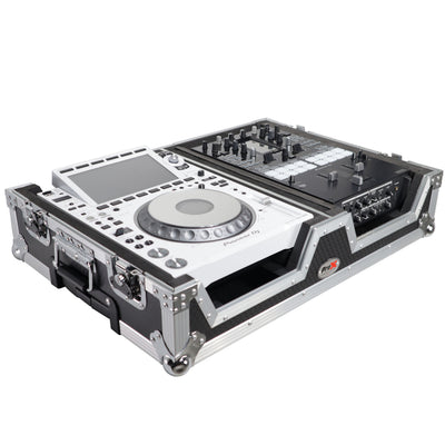 ProX Single CD Player & 12" Mixer Case W/Low Profile Wheels and Retractable Handle