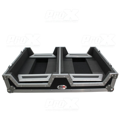 ProX Single CD Player & 12" Mixer Case W/Low Profile Wheels and Retractable Handle