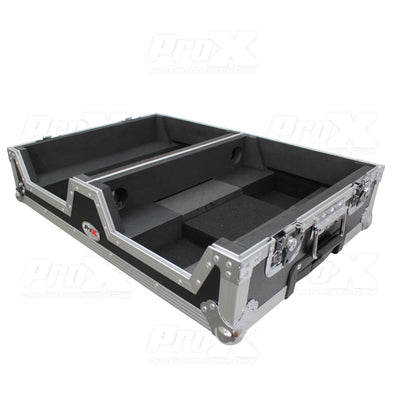 ProX Single CD Player & 12" Mixer Case W/Low Profile Wheels and Retractable Handle