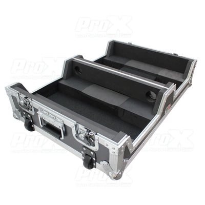 ProX Single CD Player & 12" Mixer Case W/Low Profile Wheels and Retractable Handle