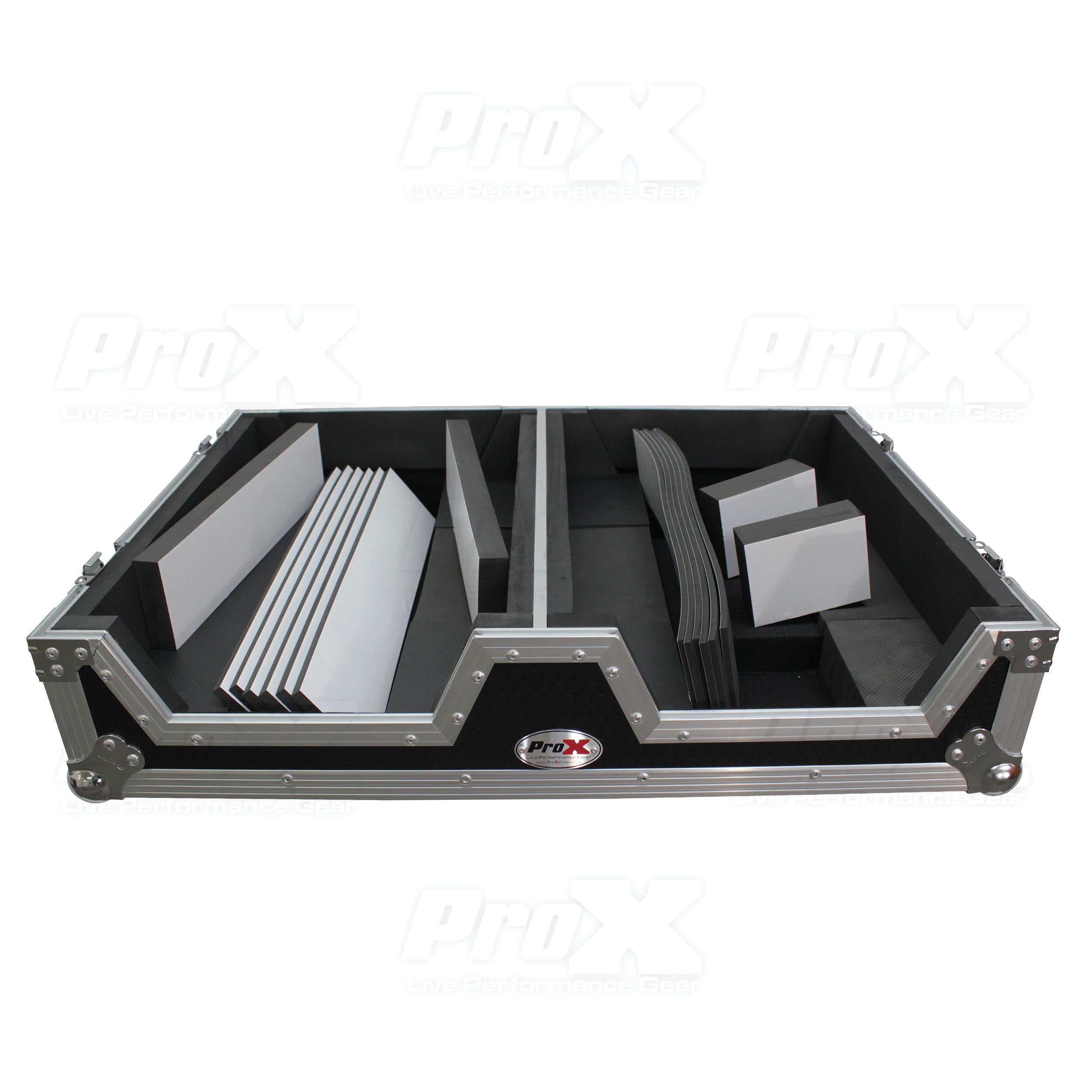 ProX Single CD Player & 12" Mixer Case W/Low Profile Wheels and Retractable Handle