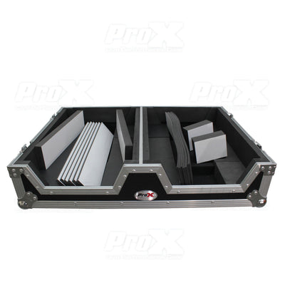 ProX Single CD Player & 12" Mixer Case W/Low Profile Wheels and Retractable Handle