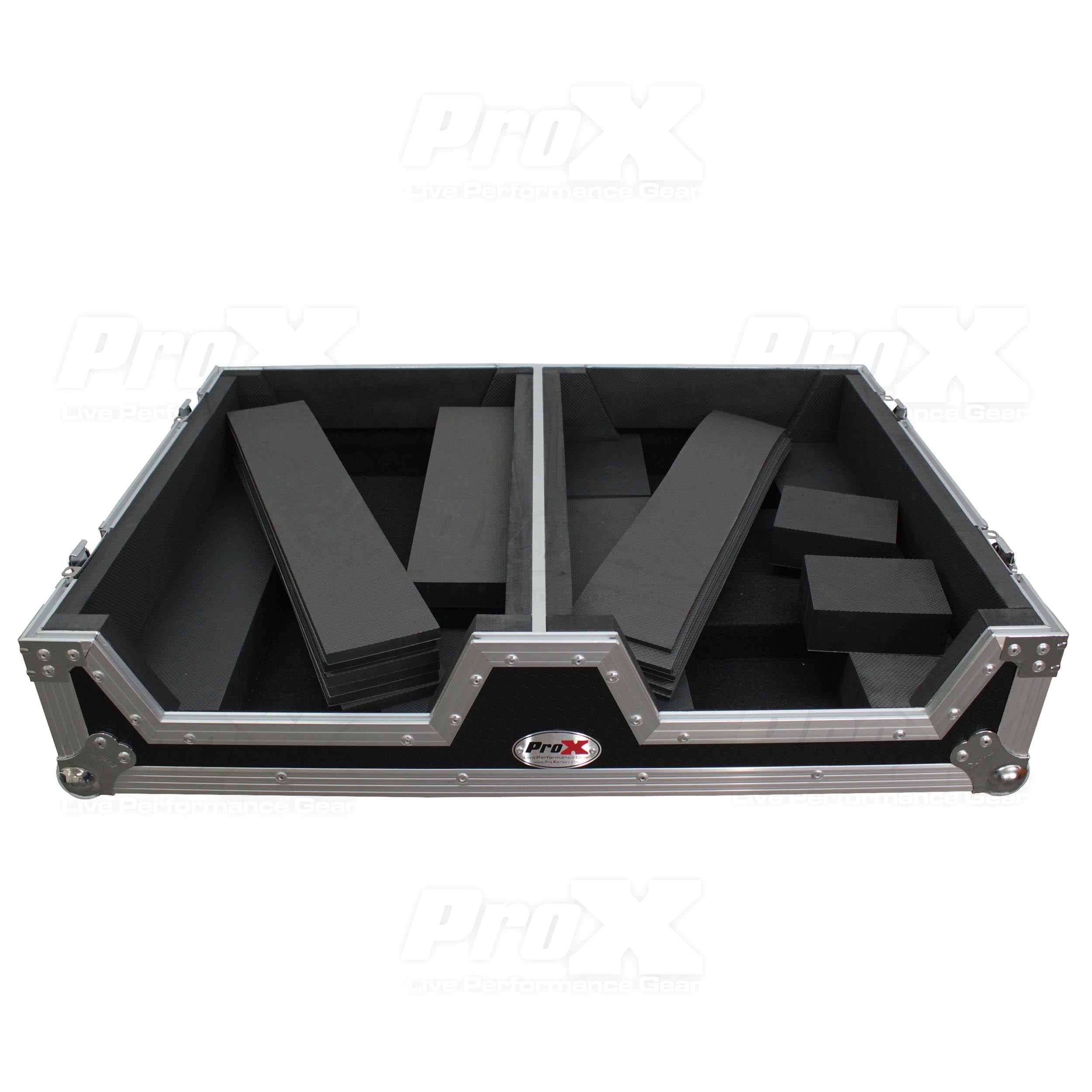 ProX Single CD Player & 12" Mixer Case W/Low Profile Wheels and Retractable Handle