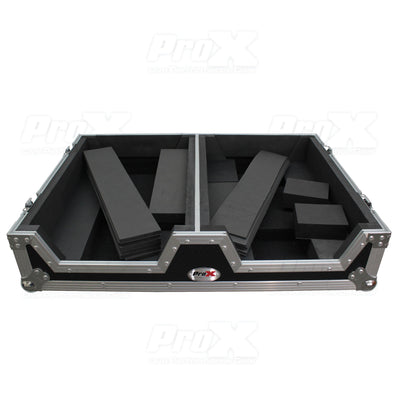 ProX Single CD Player & 12" Mixer Case W/Low Profile Wheels and Retractable Handle