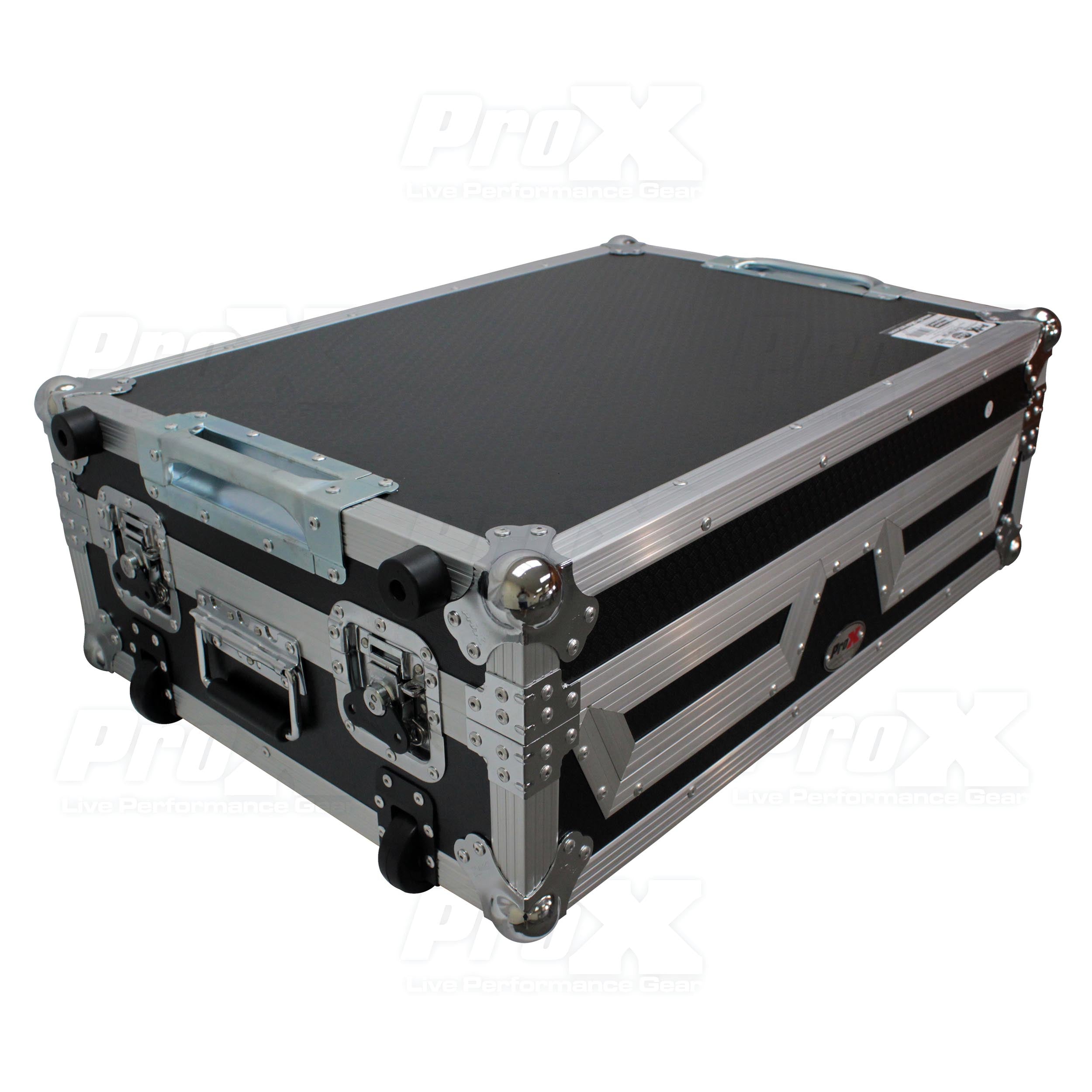 ProX Single CD Player & 12" Mixer Case W/Low Profile Wheels and Retractable Handle