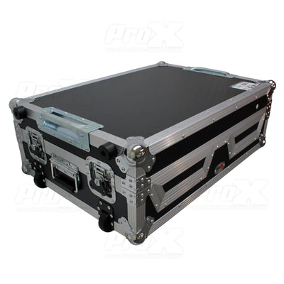 ProX Single CD Player & 12" Mixer Case W/Low Profile Wheels and Retractable Handle