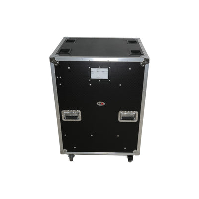 ProX 18U 20" Deep Vertical Rack to Rack Shock Mount Case with 2 Sliding Slam Doors & 4" Caster Wheels