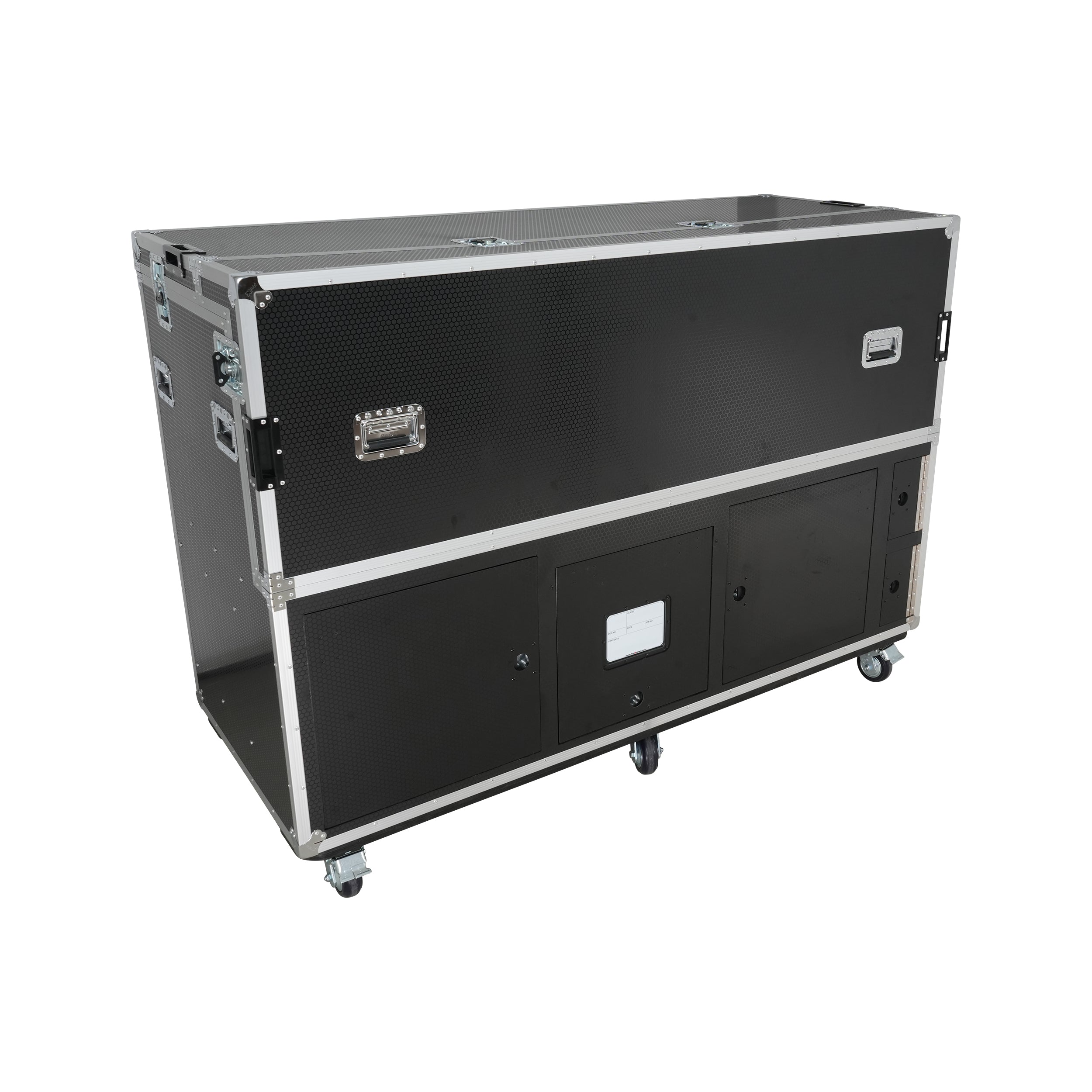 ProX Large Mixing Console Case 3x side by side 2x 12U & 10U Shock Mount Slam Rack