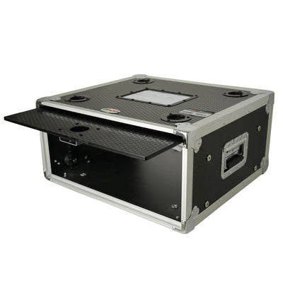 ProX 4U Vertical Shockmount Rack Case 14" Depth with Dual Top Sliding Slam Doors