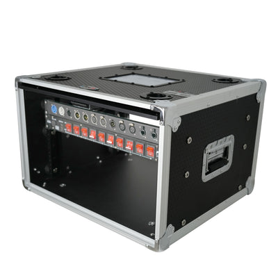 ProX 6U Vertical Shockmount Rack Case 14" Depth with Dual Top Sliding Slam Doors