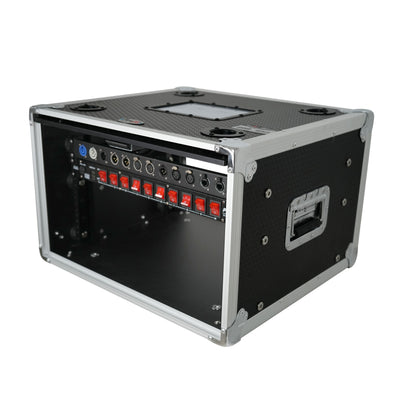 ProX 6U Vertical Shockmount Rack Case 14" Depth with Dual Top Sliding Slam Doors