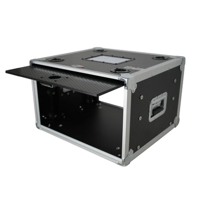 ProX 6U Vertical Shockmount Rack Case 14" Depth with Dual Top Sliding Slam Doors