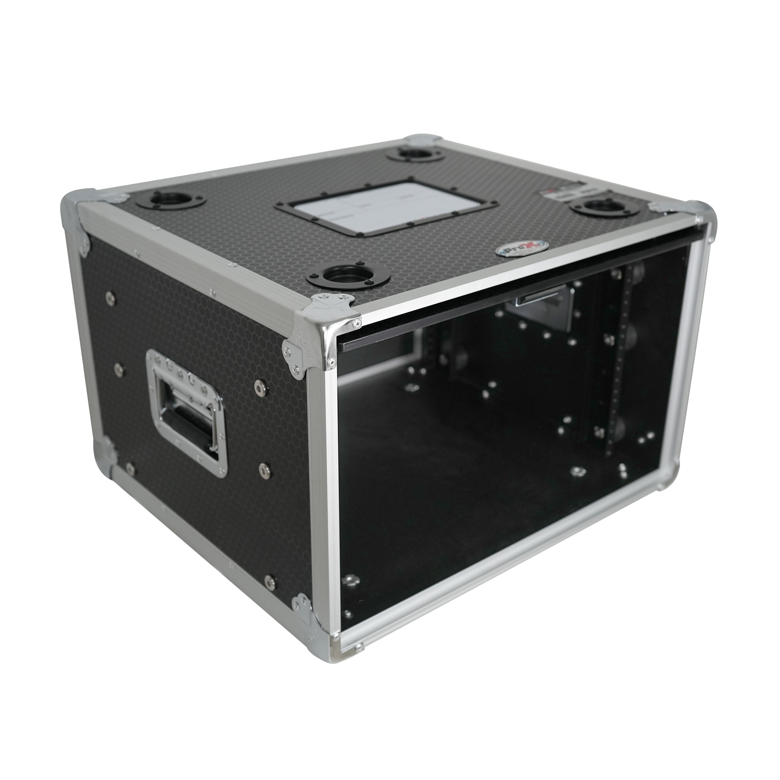ProX 6U Vertical Shockmount Rack Case 14" Depth with Dual Top Sliding Slam Doors