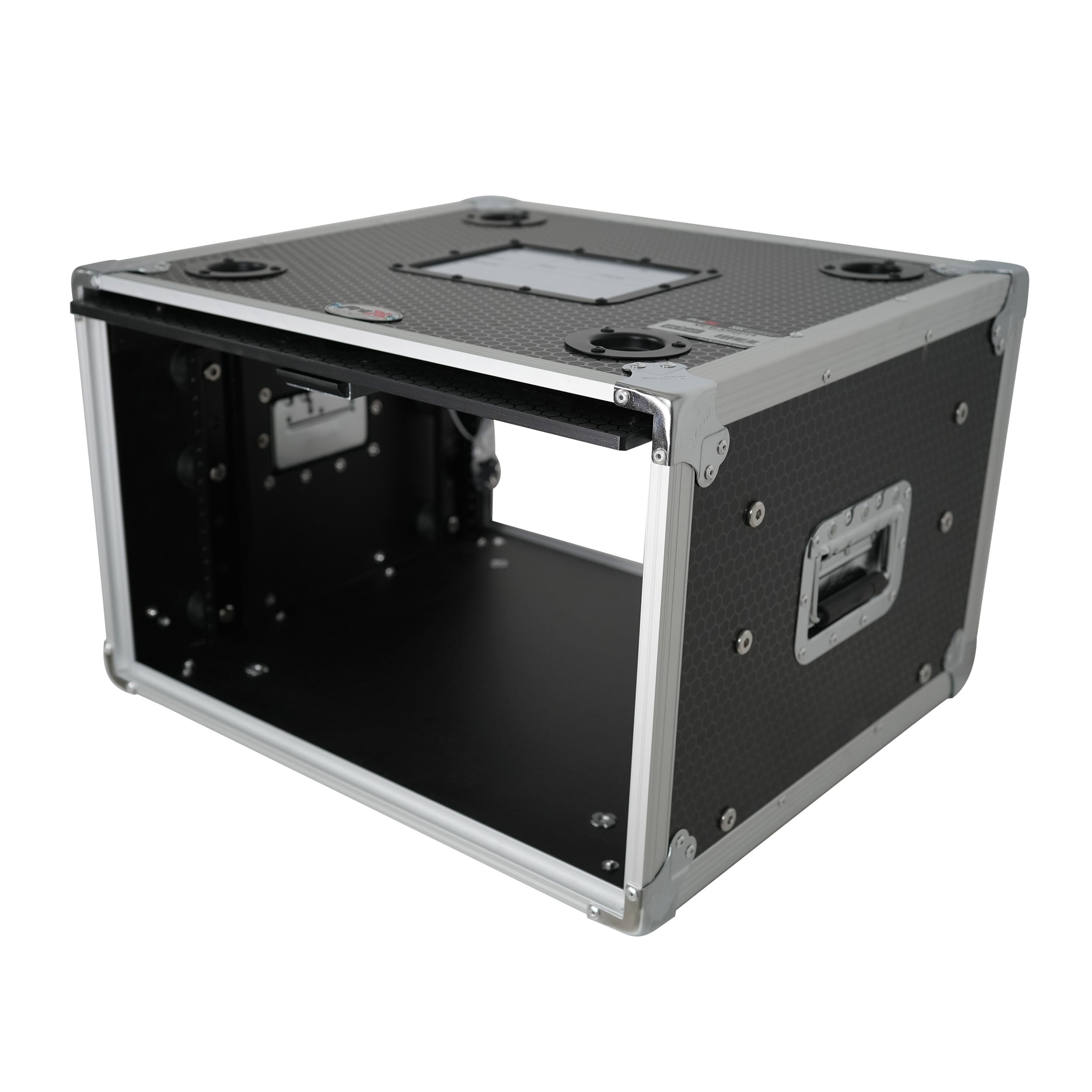 ProX 6U Vertical Shockmount Rack Case 14" Depth with Dual Top Sliding Slam Doors