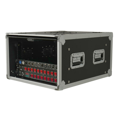 ProX 6U Vertical Shockmount Rack Case 20" Depth with Dual Top Sliding Slam Doors