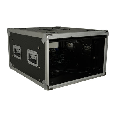 ProX 6U Vertical Shockmount Rack Case 20" Depth with Dual Top Sliding Slam Doors