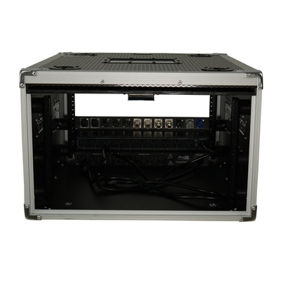 ProX 6U Vertical Shockmount Rack Case 20" Depth with Dual Top Sliding Slam Doors