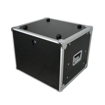 ProX 8U Vertical Shockmount Rack Case 14" Depth with Dual Top Sliding Slam Doors