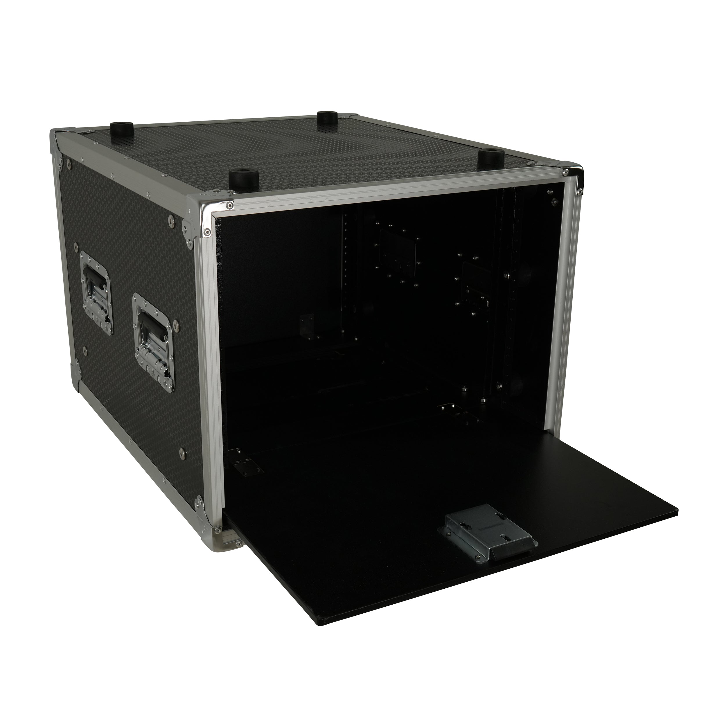 ProX 8U Vertical Shockmount Rack Case 20" Depth with Dual Top Sliding Slam Doors