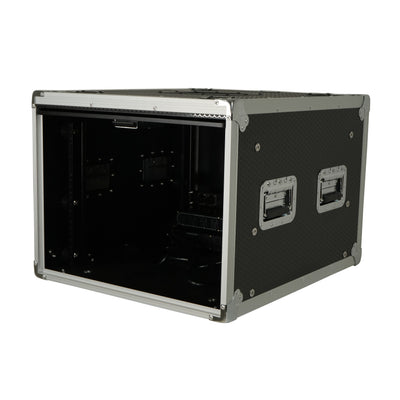 ProX 8U Vertical Shockmount Rack Case 20" Depth with Dual Top Sliding Slam Doors
