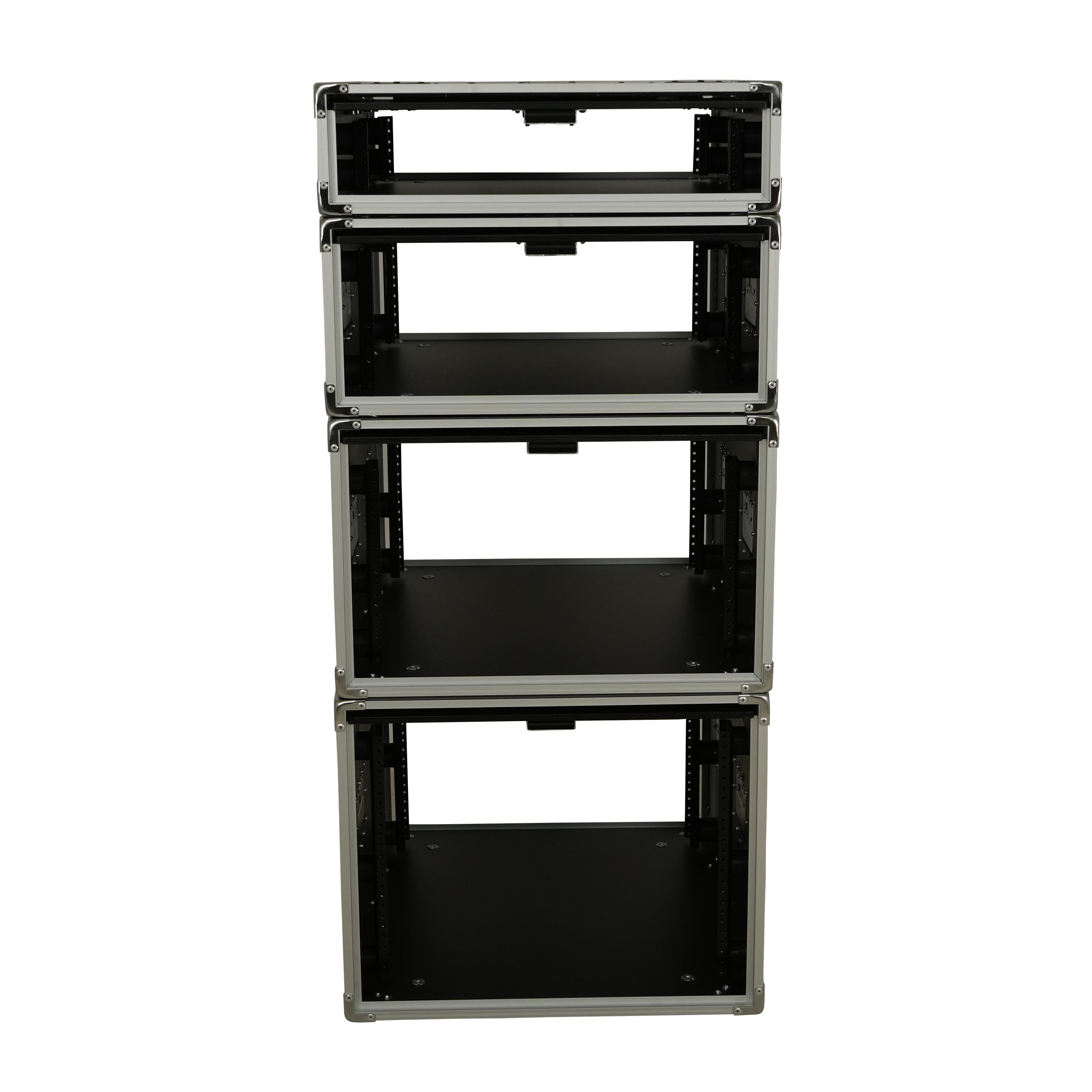 ProX 8U Vertical Shockmount Rack Case 20" Depth with Dual Top Sliding Slam Doors