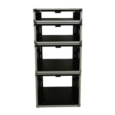 ProX 8U Vertical Shockmount Rack Case 20" Depth with Dual Top Sliding Slam Doors